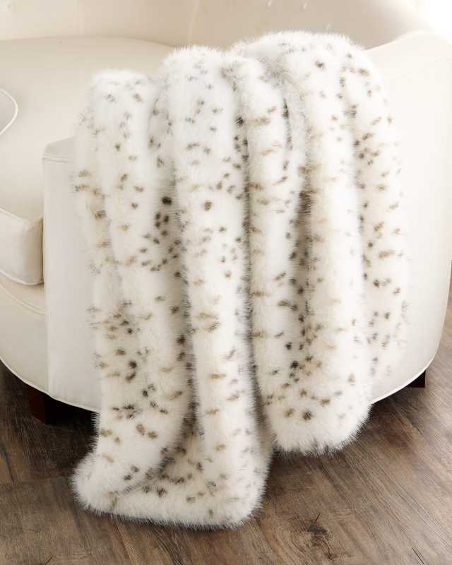 Faux Fox Throw, 60" x 72"